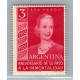 ARGENTINA 1954 GJ 1030A ESTAMPILLA VARIEDAD PAPEL MATE IMPORTADO NUEVA MINT !!! RARO SELLO U$ 170